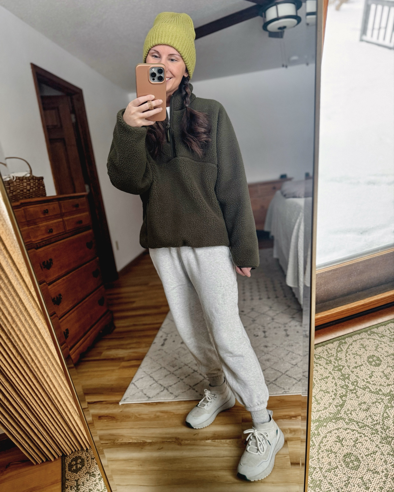 Wearing medium in the cotton long sleeve (a great basic!), small in my green sherpa, xs petite in my joggers (older, so I linked similar), and 6 in my sneakers (also linked more affordable ones )

#LTKPetite #LTKFindsUnder50 #LTKgrwm