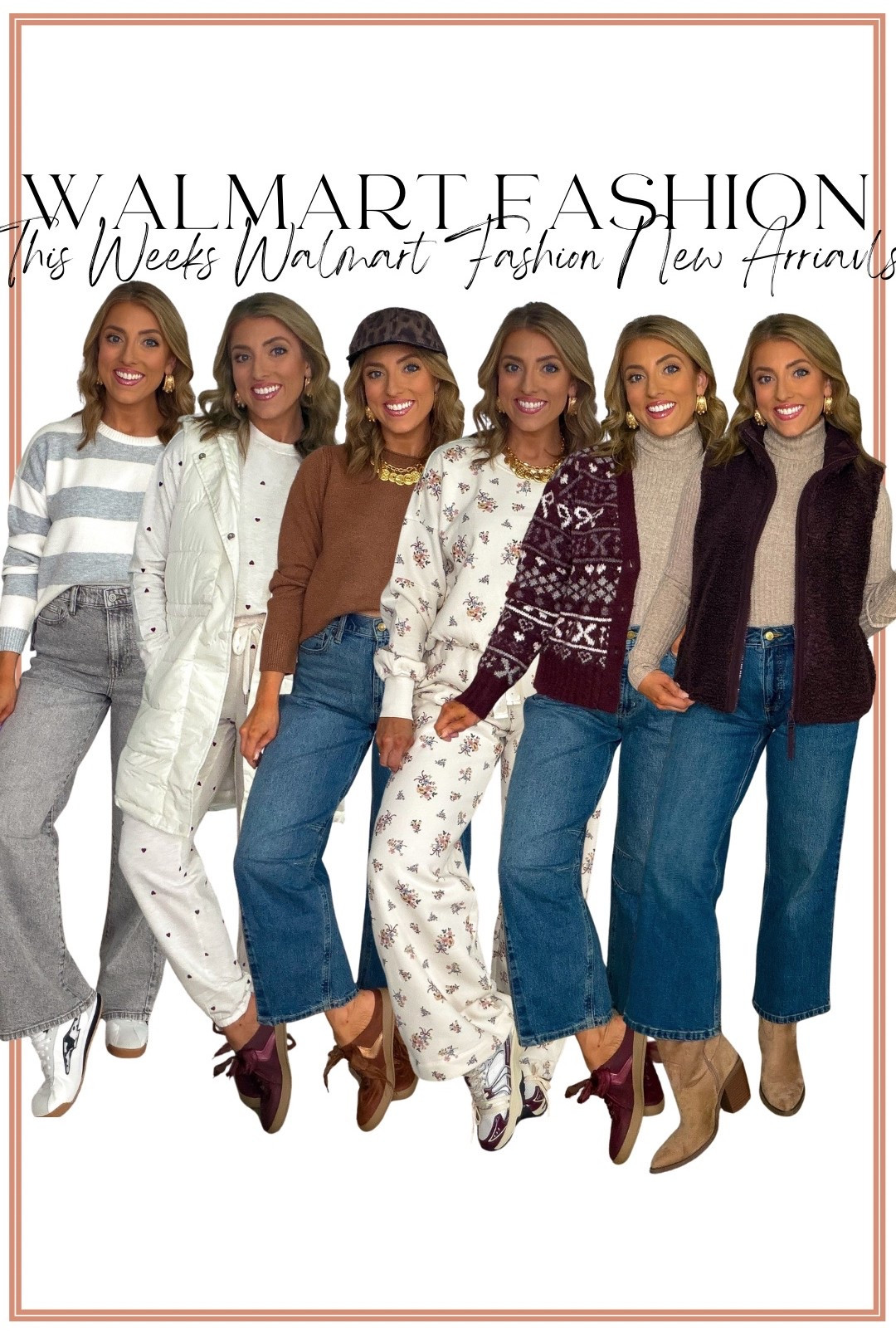This week’s Walmart fashion new arrivals are SO good! 🤩✨ I found so many cute pieces that look way more expensive than they are—from cozy sweaters and cardigans to matching sets, wide leg jeans, dresses, jackets, vests and the cutest shoes! 👏🏼

I’m loving all of the rich colors, pretty prints and easy layers right now. 🍂🤎 These are the kind of affordable Walmart outfits that make getting dressed so easy, whether you want something casual and comfy or a little more elevated! Several of these finds are already giving me major sellout vibes. 👀🏃🏼‍♀️

#walmartfashion #walmartfinds #walmartnewarrivals #walmartstyle #affordablefashion #affordablestyle #walmartoutfits #fallfashion #falloutfits #fallstyle #womensfashion #outfitideas

#LTKootd #LTKPetite