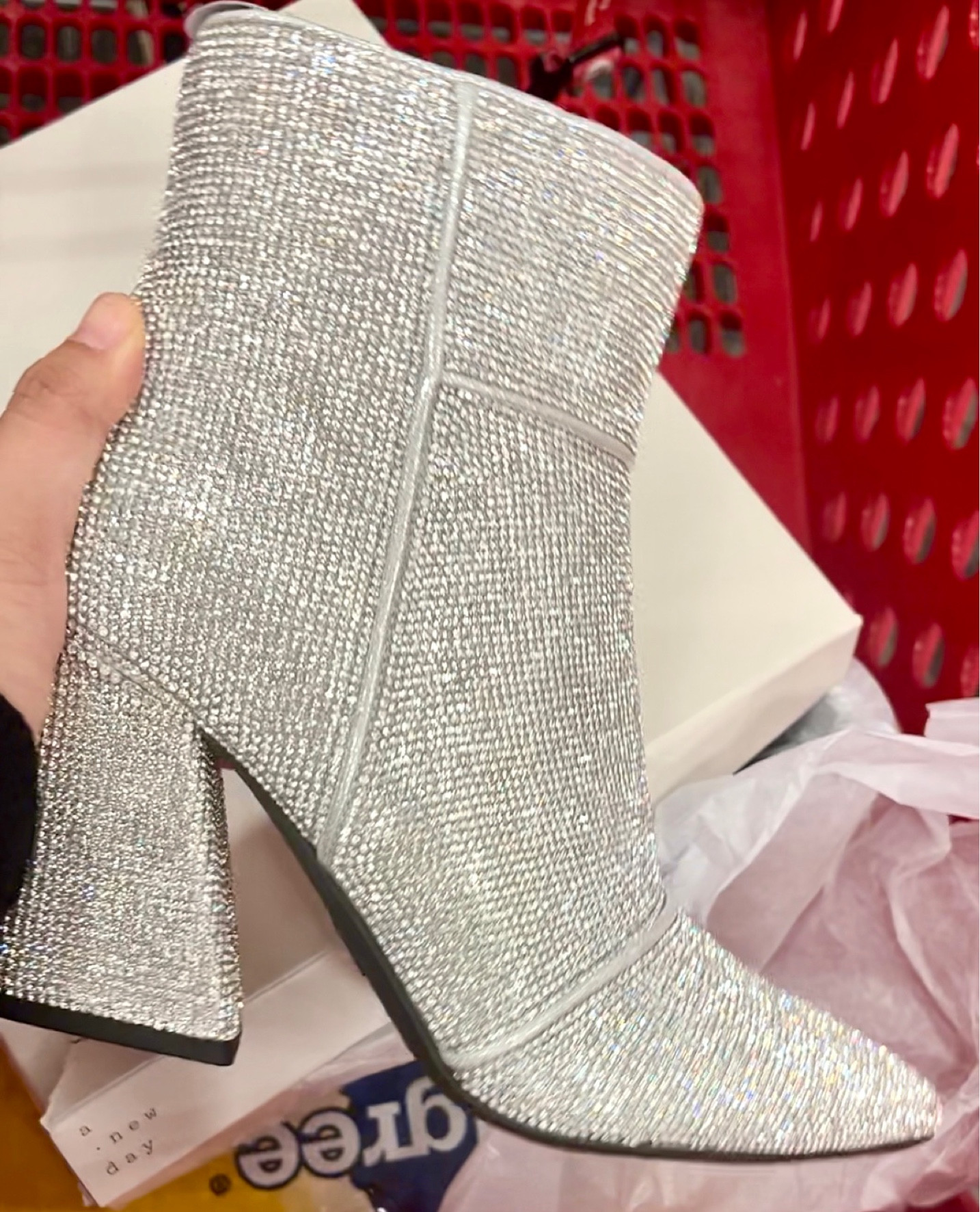 Obsessed with these rhinestone booties 🤍 perfect for the holidays! 
| booties | sparkly | rhinestone 

#LTKGiftGuide #LTKHoliday #LTKshoecrush