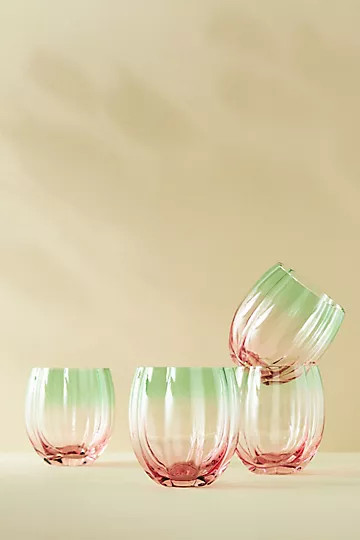 Morro Stemless Wine Glasses, Set of 4 | Anthropologie (US)