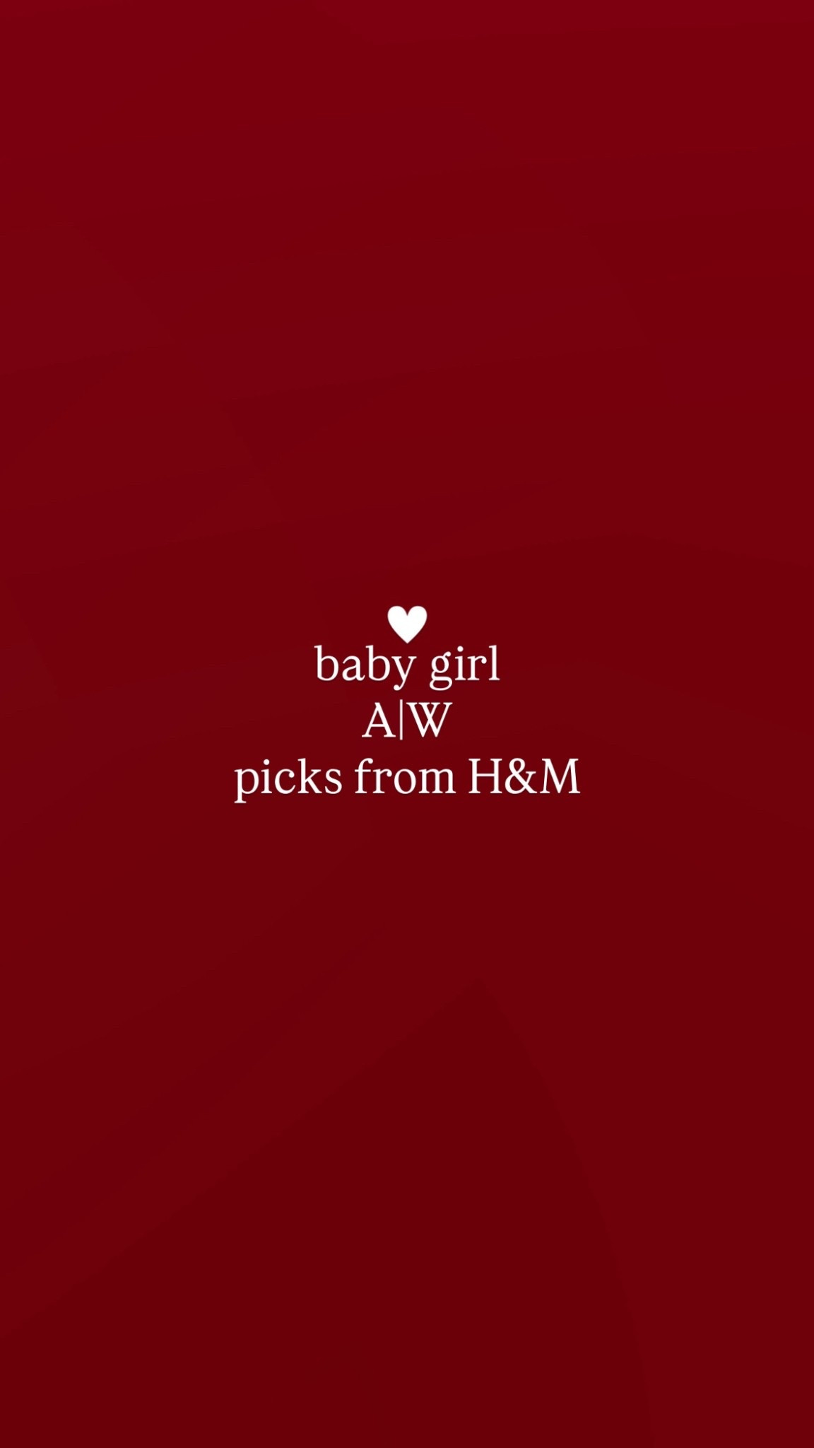 Baby girl A/W picks from H&M ♥️ 

#LTKautumn #LTKbaby #LTKwinter