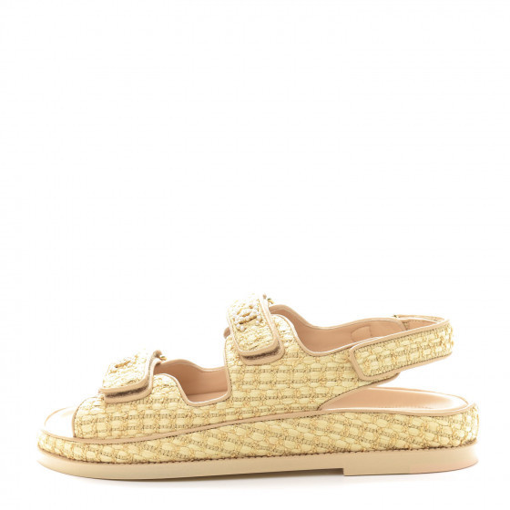 CHANEL

Braided Fabric Velcro Dad Sandals 40 Beige | Fashionphile