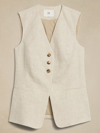 Lina Linen Vest | Banana Republic (US)