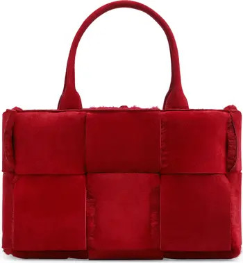 Bottega Veneta Arco Intrecciato Genuine Shearling Tote | Nordstrom | Nordstrom