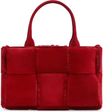 Bottega Veneta Arco Intrecciato Genuine Shearling Tote | Nordstrom | Nordstrom