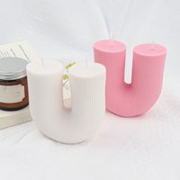 Aesthetic Ribbed U-Shaped Candle Mold Pillar Arch Curl Twisted Line For Making Unique Ripples Spiral | Etsy (US)