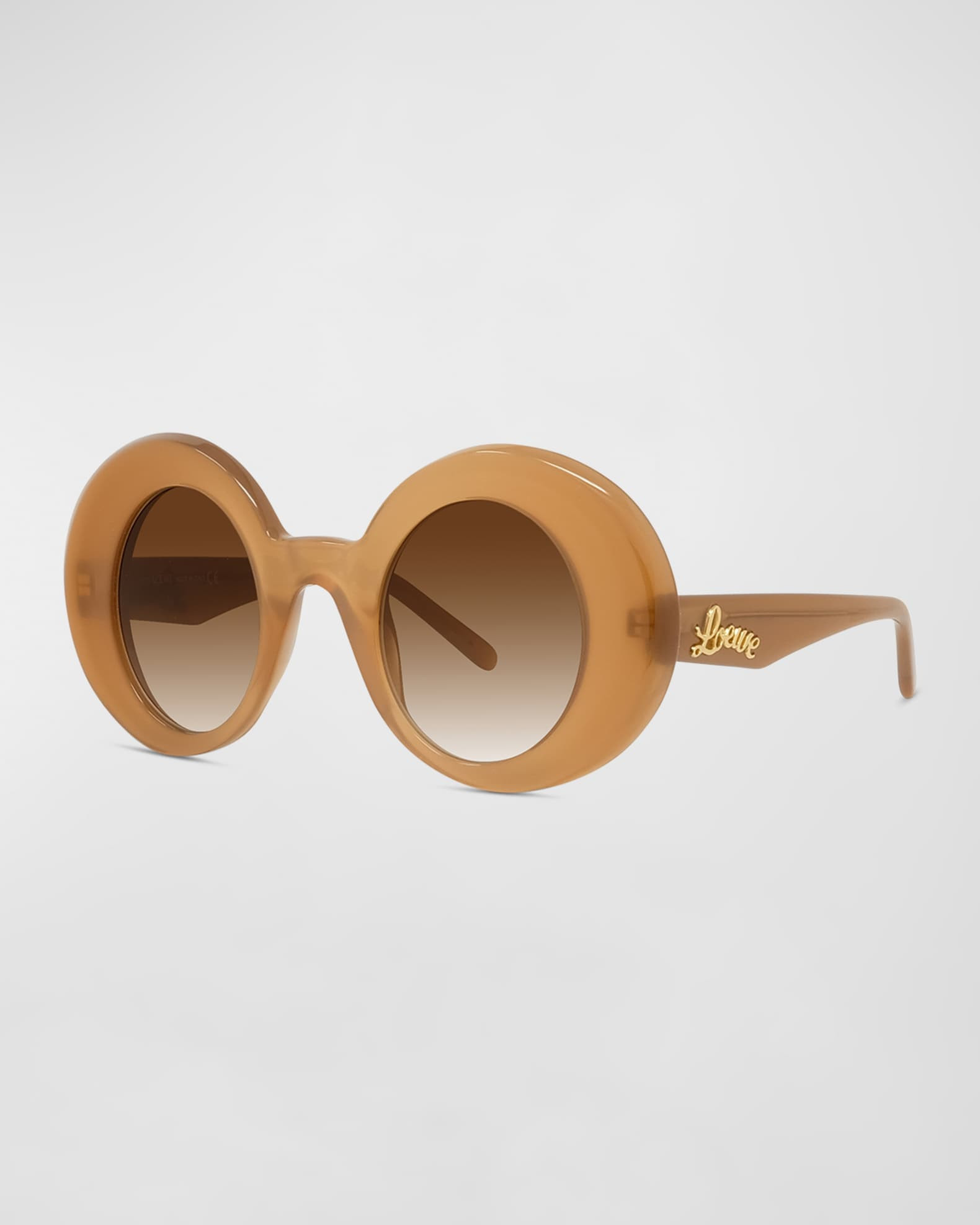 Loewe Gradient Logo Round Acetate Sunglasses | Neiman Marcus