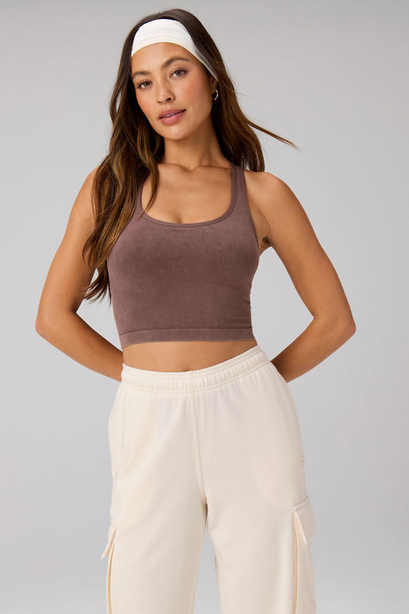 Seamless Cropped Built-In Bra Tank | Fabletics