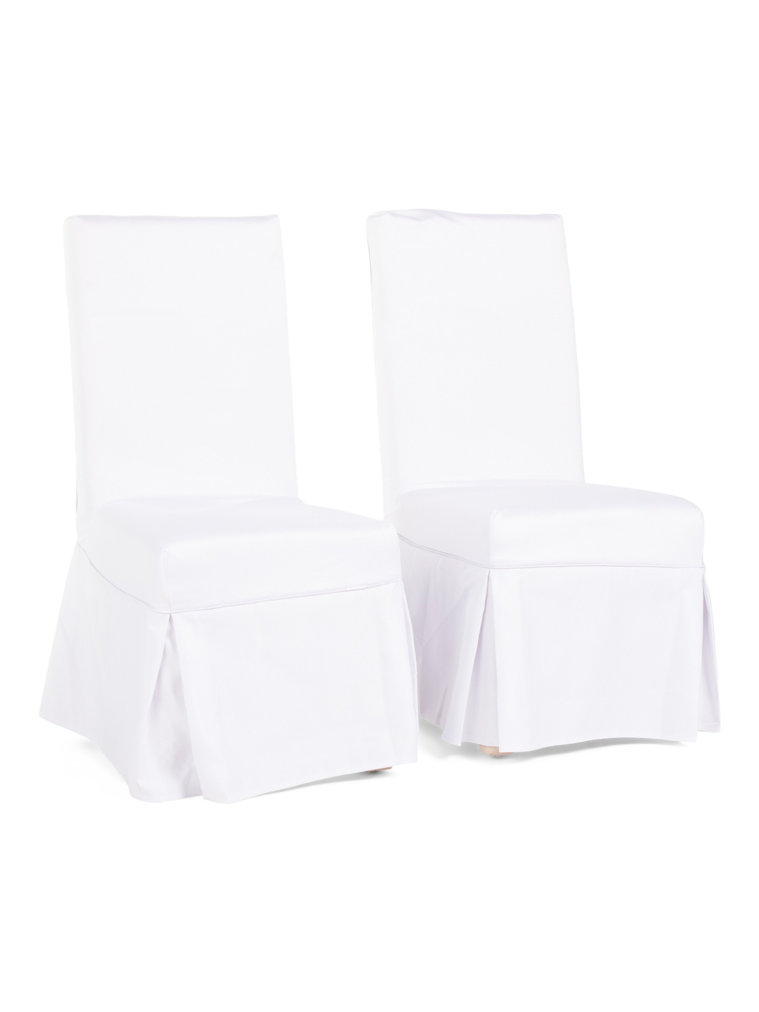 Made In Italy Set Of 2 17x38 Wooden Frame Slipcover Dining Chairs | TJ Maxx