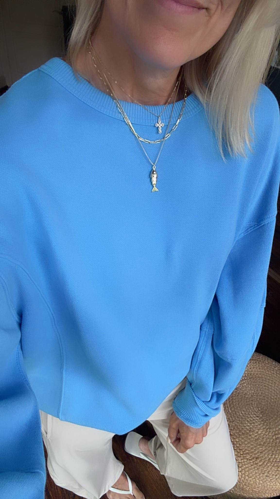 I had message requests for links to the sweatshirt and when I looked it up, it’s 50% off! I am wearing a small
It’s the perfect color and the perfect amount of softness!!

Pants- Ruti, wearing size 6 
Currently 20% off or 
Code CINDYS15  when that ends 

@Aerie ￼

#LTKootd #LTKmomlife #LTKTravel