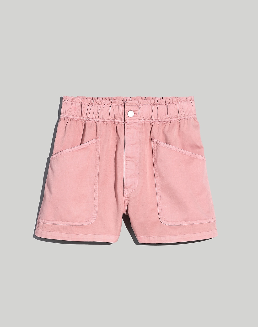 Denim Pull-On Paperbag Utility Shorts: Garment-Dyed Edition | Madewell