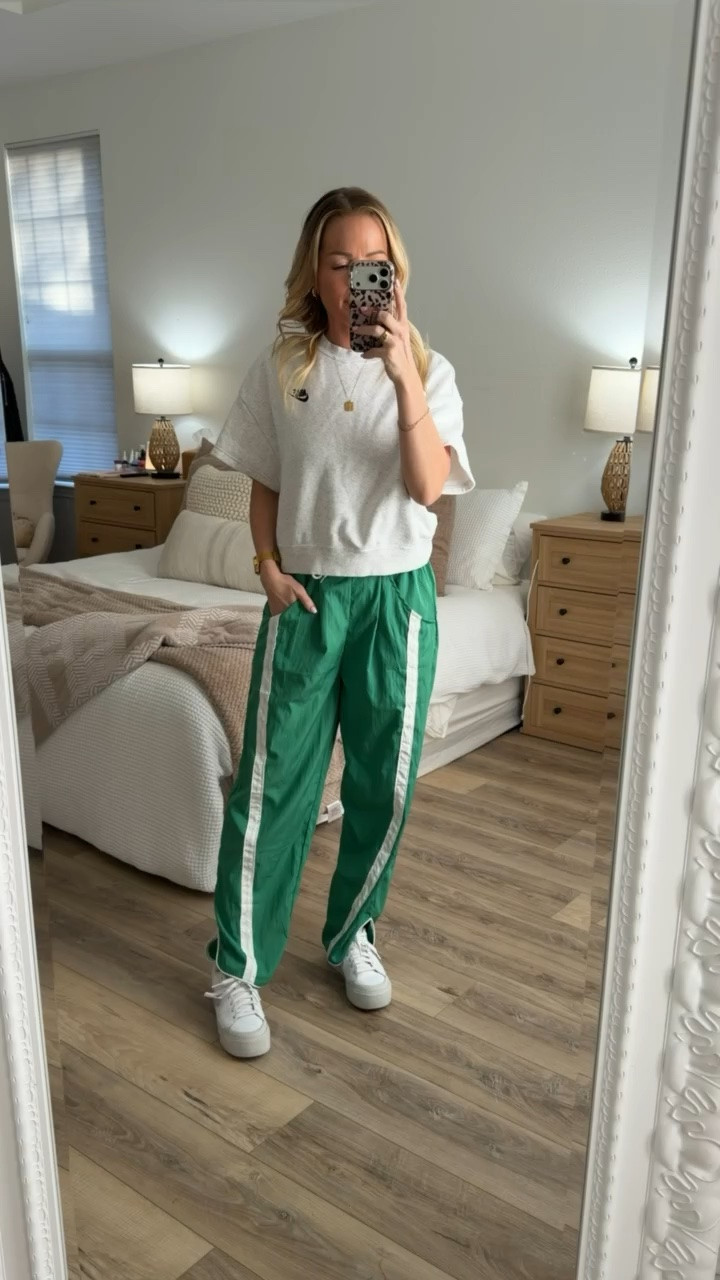 These track pants are my new favorite for casual days! The drawstring waist is so comfortable and the baggy fit is perfectly relaxed. Love the contrast color details that make them more interesting than basic sweats. Lightweight fabric with functional pockets makes them perfect for workouts or lounging!

#LTKootd #LTKSeasonal #LTKmomlife