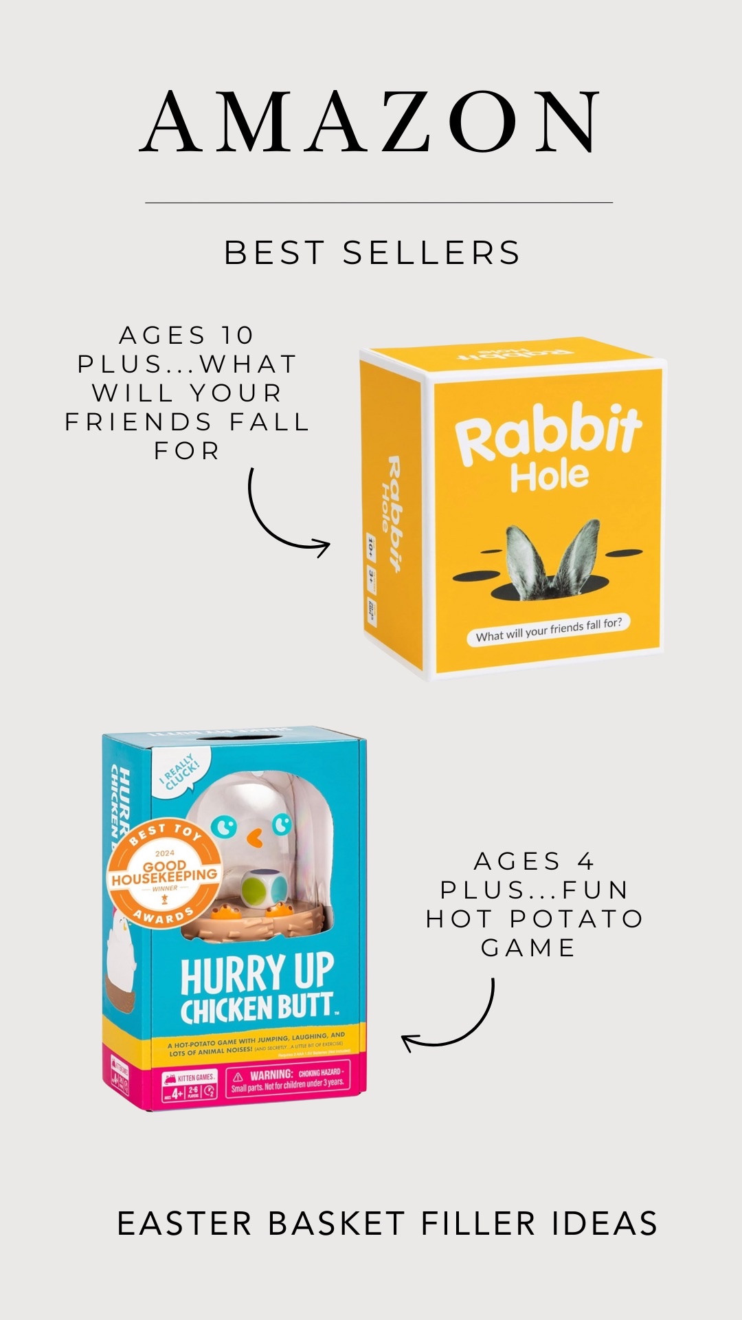 Two great Easter basket fillers for your boys.  Here are some of our best selling things on Amazon last week.

#toddlergifts #GamesForKids #EasterBasketFillers #EasterBasketIdeas #AmazonFinds

#LTKFamily #LTKKids #LTKFindsUnder50