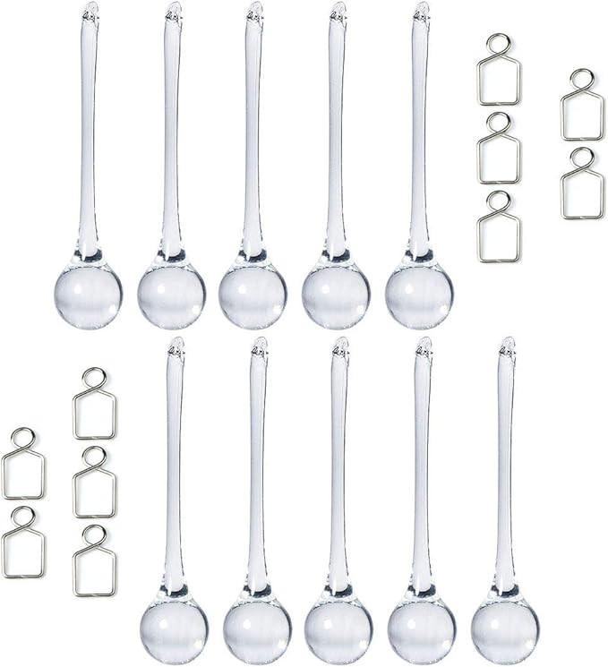 10pcs 5.9inch Large Crystal Raindrop Chandelier Parts Home Decoration Hanging Pendants Ornaments ... | Amazon (US)