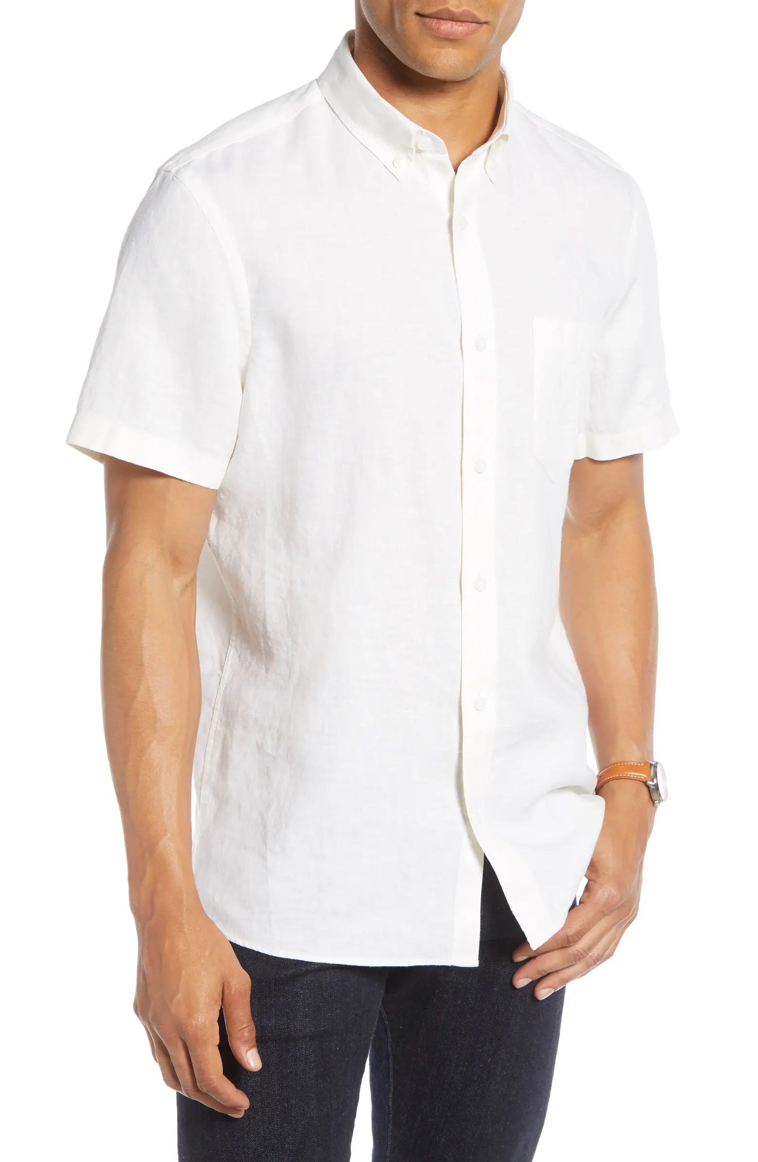 Linen Slim Fit Shirt | Nordstrom