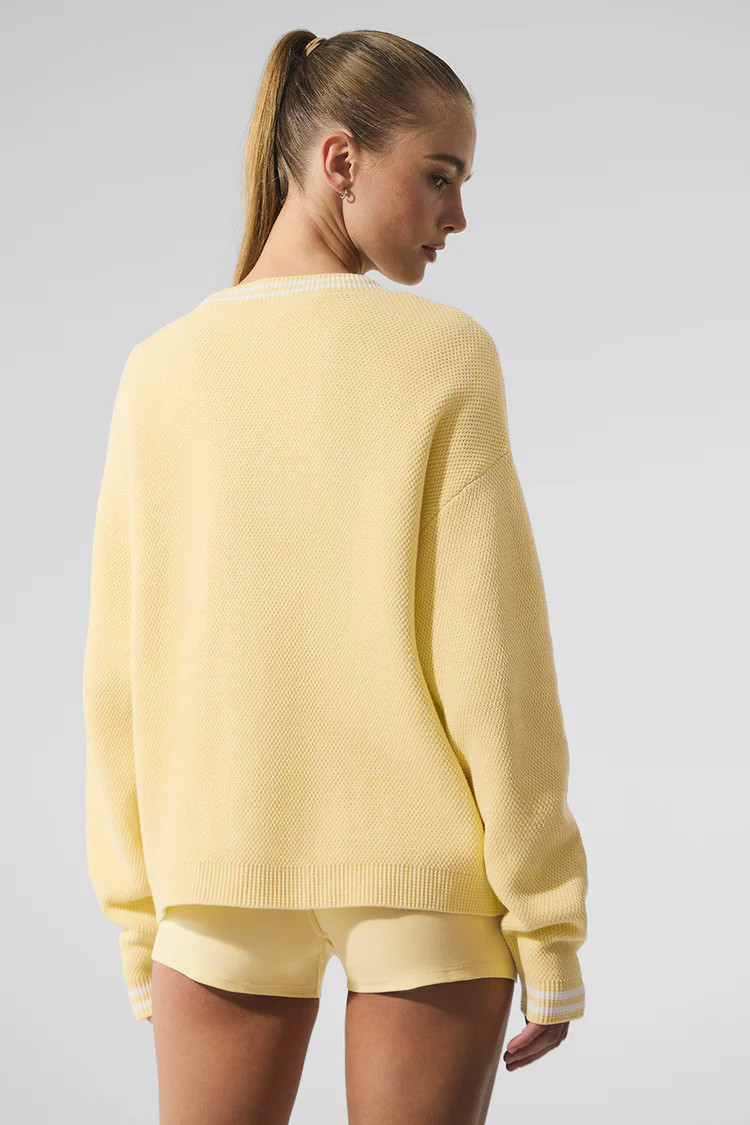 Tennis Club Sweater Knit Cardigan | Alo Yoga (US)
