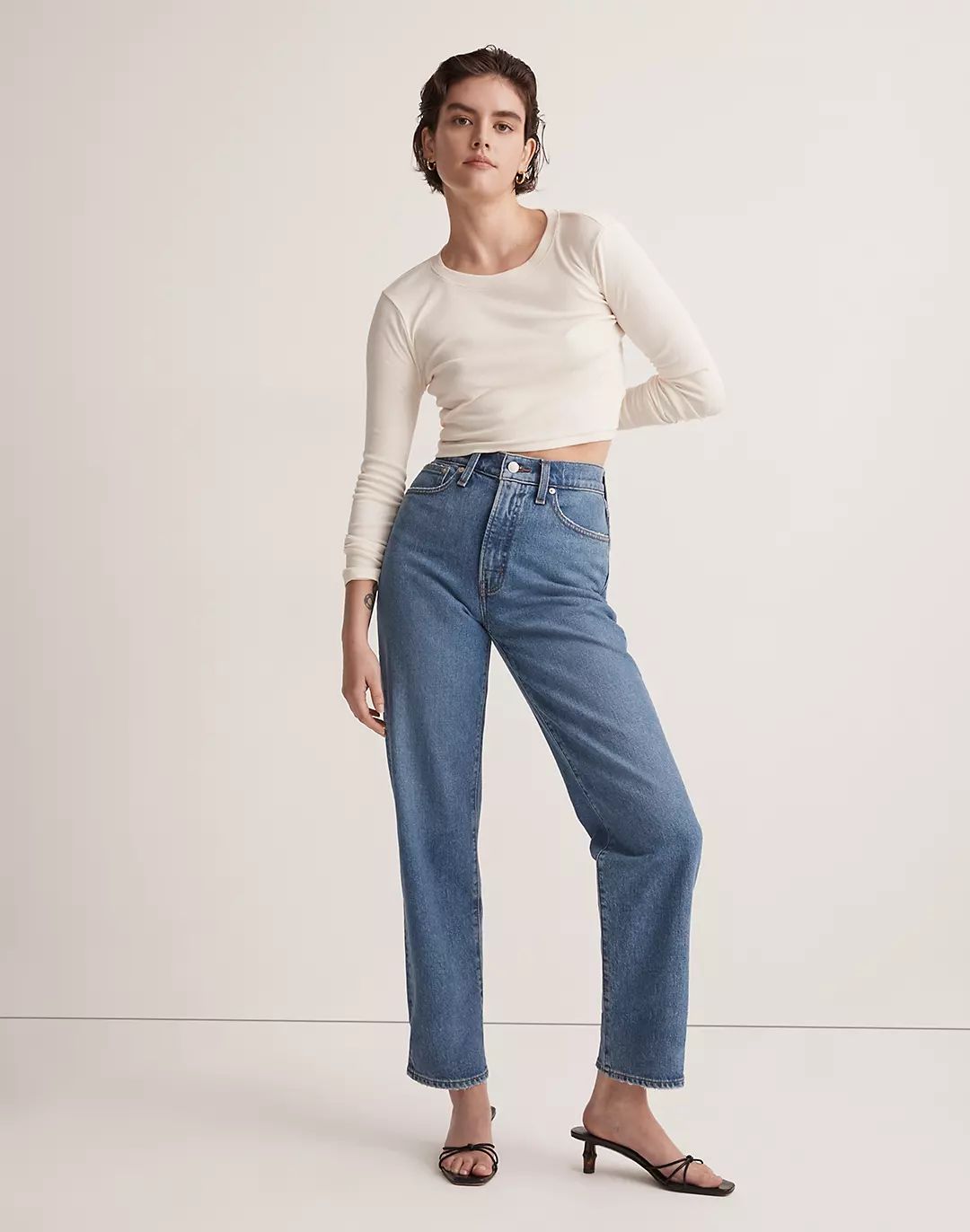 The Petite Perfect Vintage Straight Jean in Earlwood Wash | Madewell