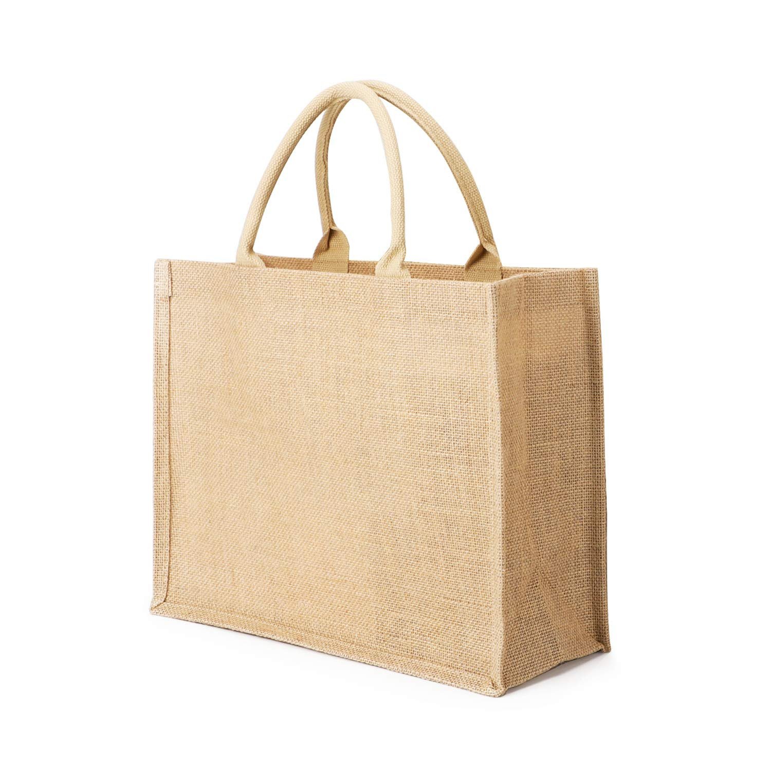 Segarty Jute Tote Bags, 1 Pack Small Burlap Jute Reusable Canvas Gift Favors Bag with Handles Bla... | Amazon (US)