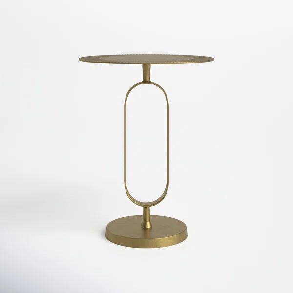21"H Champagne Gold Metal Side Table with Solid Aluminum Frame, Elegant Accent Piece for Your Liv... | Wayfair North America