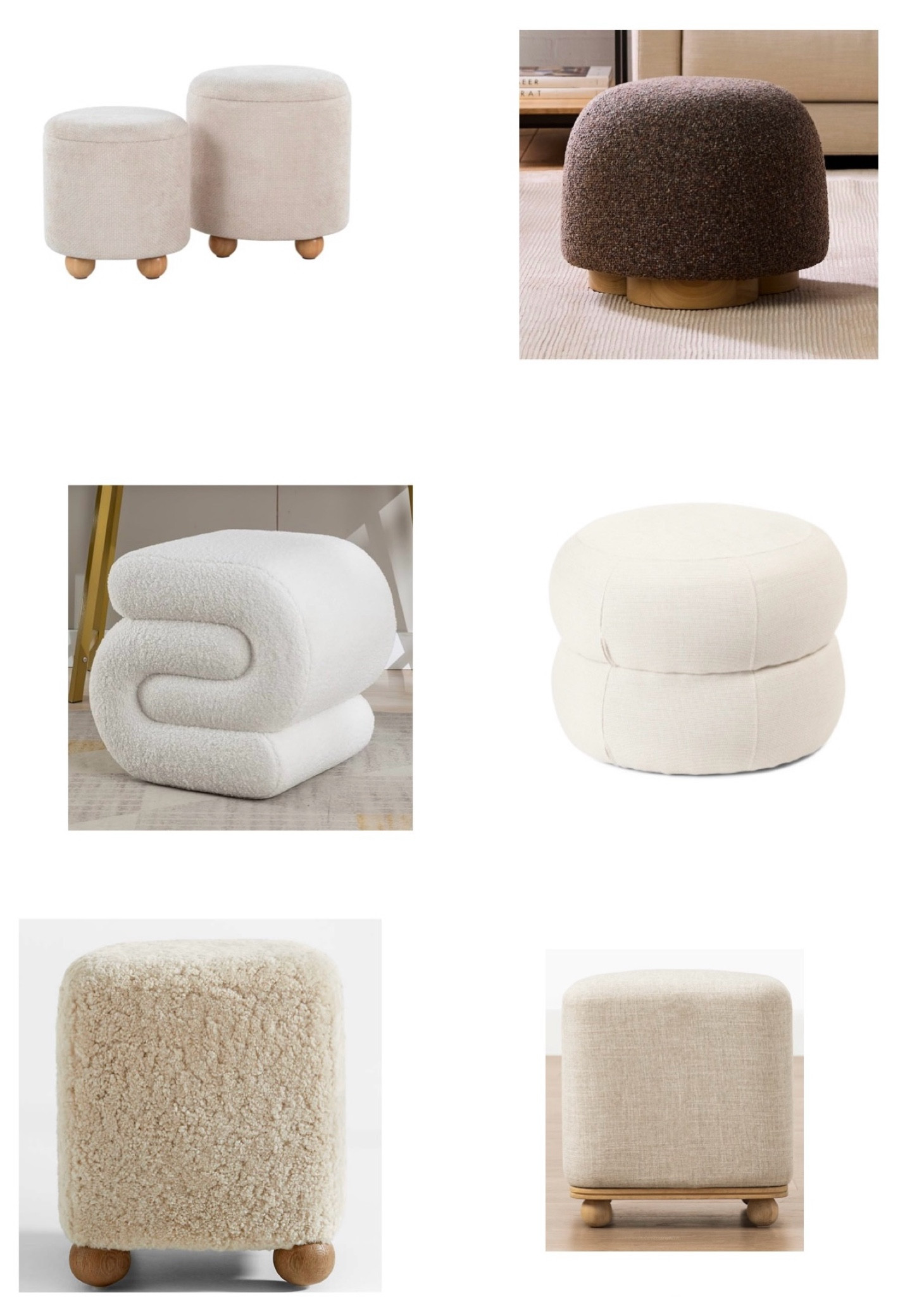 Ottoman 
Ball feet ottoman 
Foot stool

#LTKHome