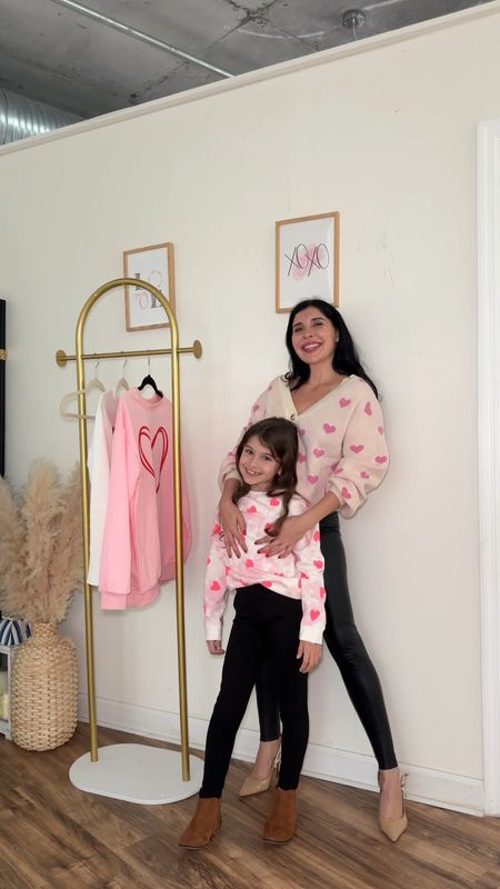 Valentine’s Day mommy and me family matching hearts sweaters. I love matching with my mini, which look is your favorite? 

#LTKfamily #LTKMostLoved #LTKkids