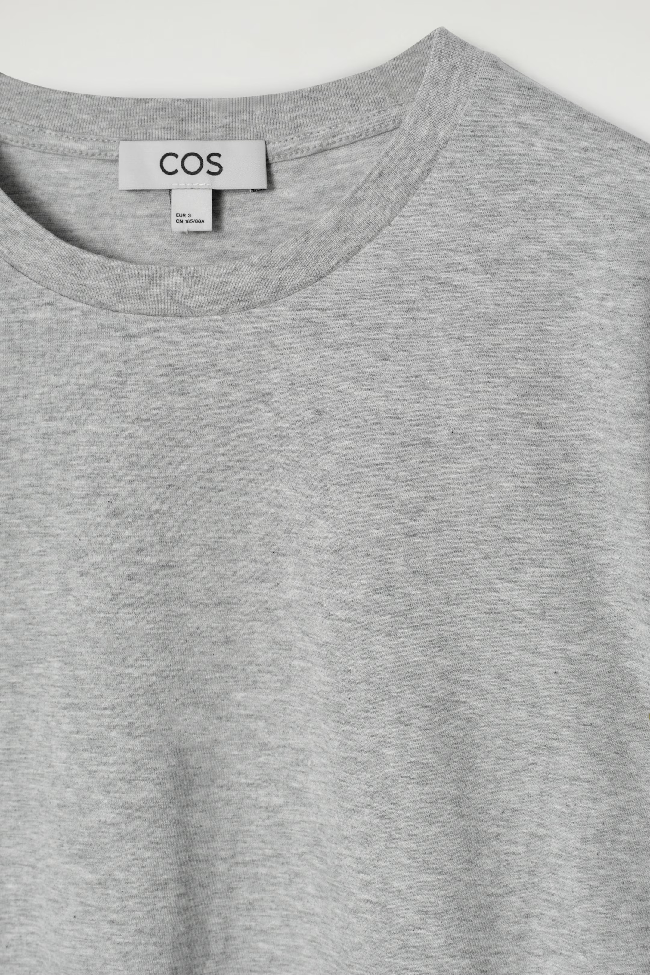 CREW-NECK COTTON T-SHIRT - GREY MÉLANGE | COS UK