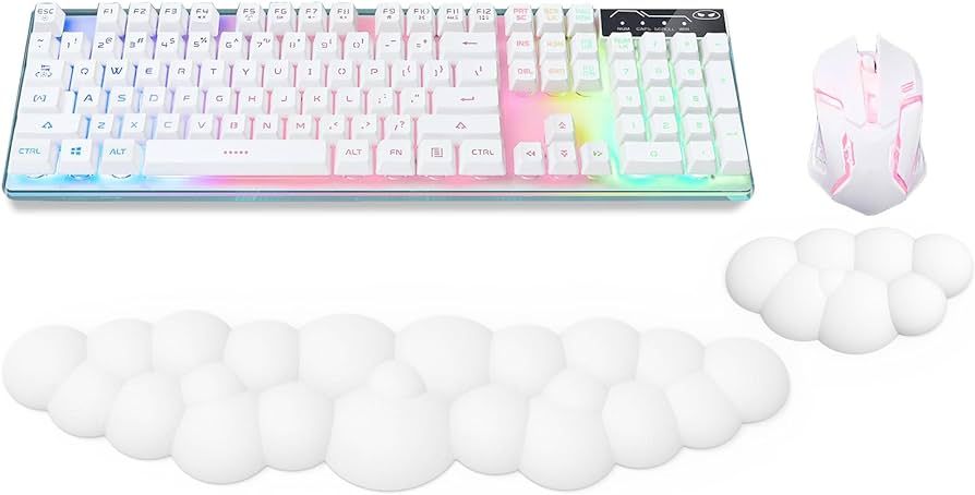 Ergonomic Keyboard Wrist Rest, PU Leather Memory Foam Cloud Wrist Rest for Computer Keyboard, Mou... | Amazon (US)