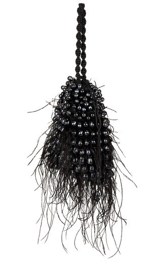 Dory Feather Wristlet in Black | Revolve Clothing (Global)