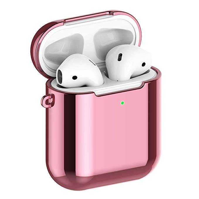 REFLYING Case Compatible for AirPods [1st and 2nd Gen], Soft TPU Plated Case Shockproof Protectiv... | Amazon (US)
