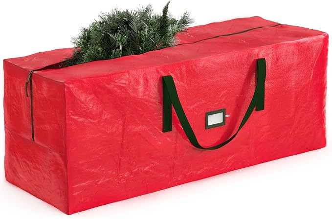 Zober Large Christmas Tree Storage Bag - Fits 9 Ft Artificial Trees - Plastic, Waterproof Christm... | Amazon (US)