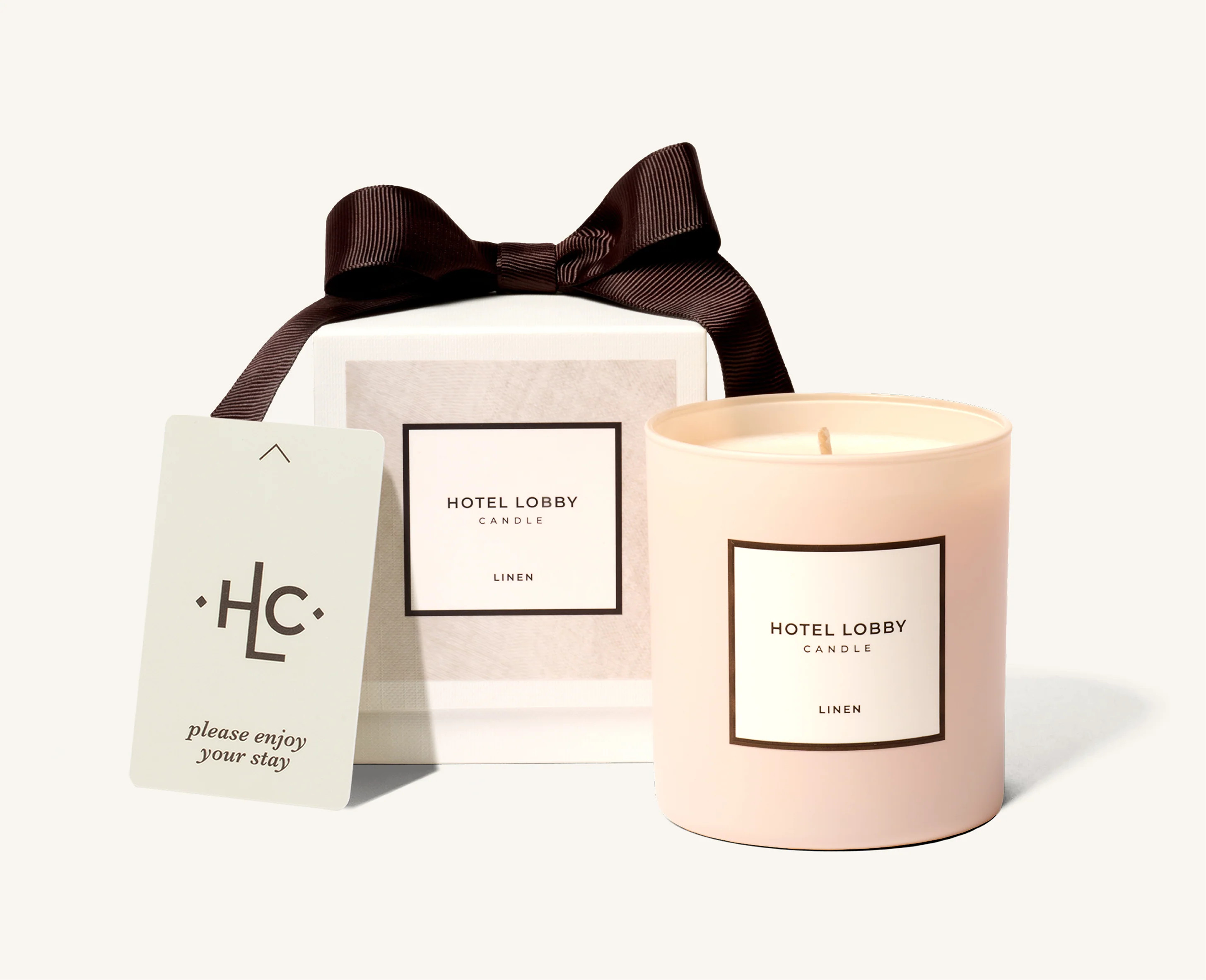 Linen Candle | Hotel Lobby Candle