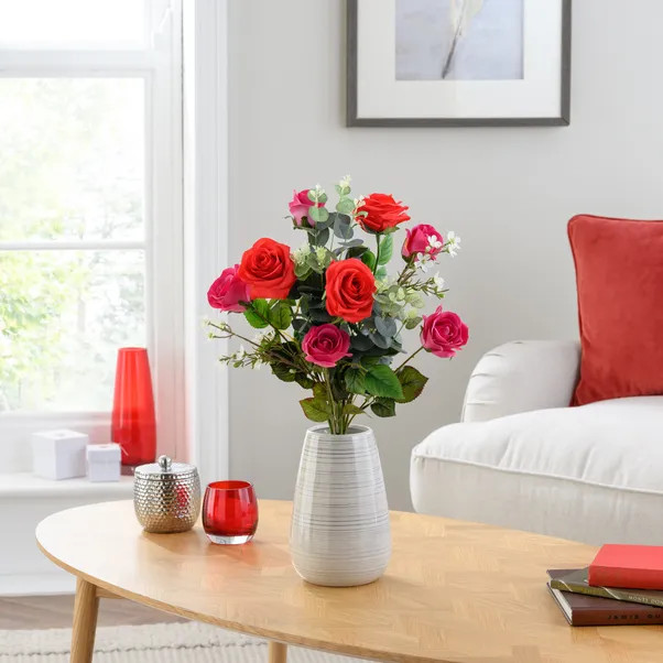 Valentine's Red Artificial Bouquet | Dunelm