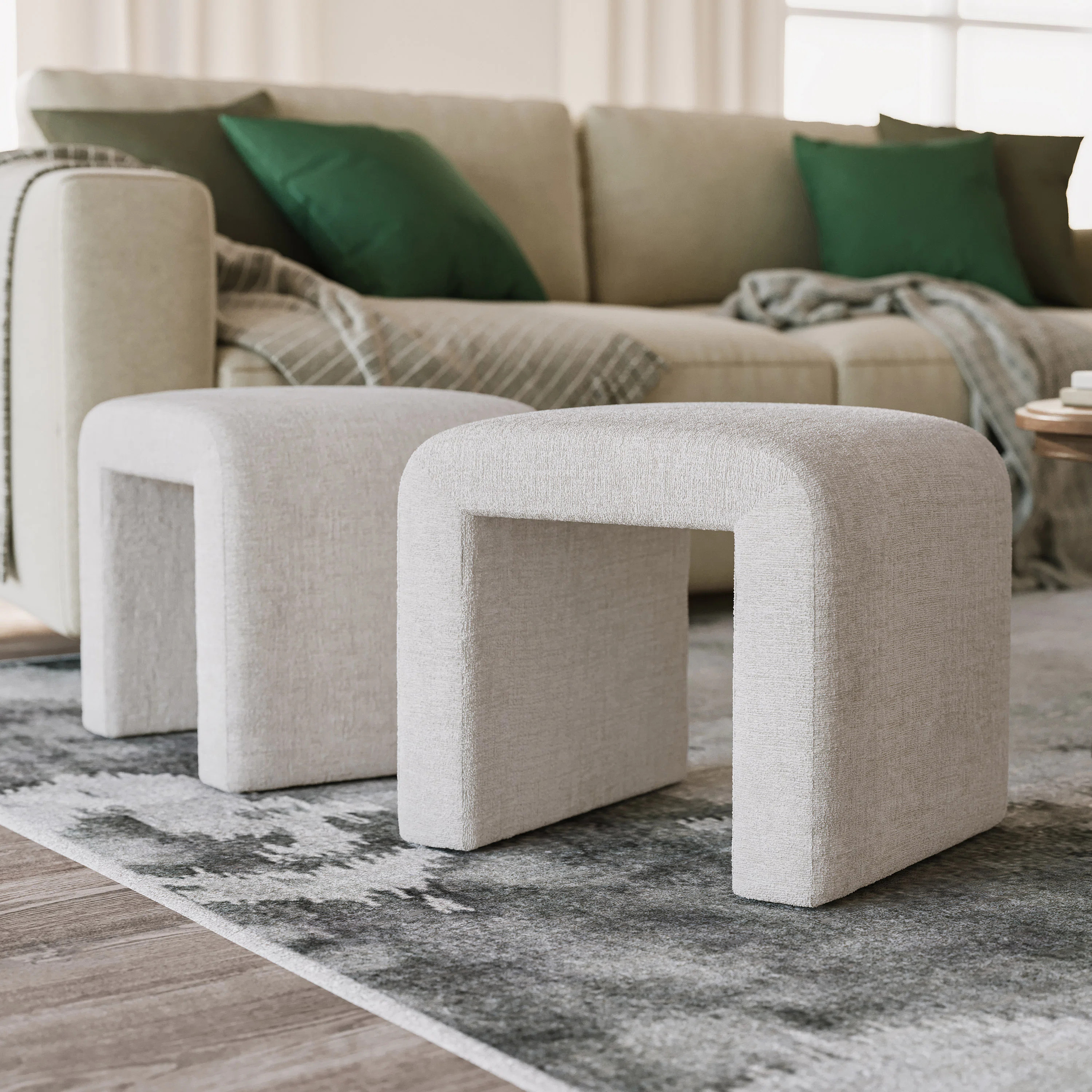 Kennedy 21 Wide Rectangle Standard Ottoman (Set of 2) | Wayfair North America