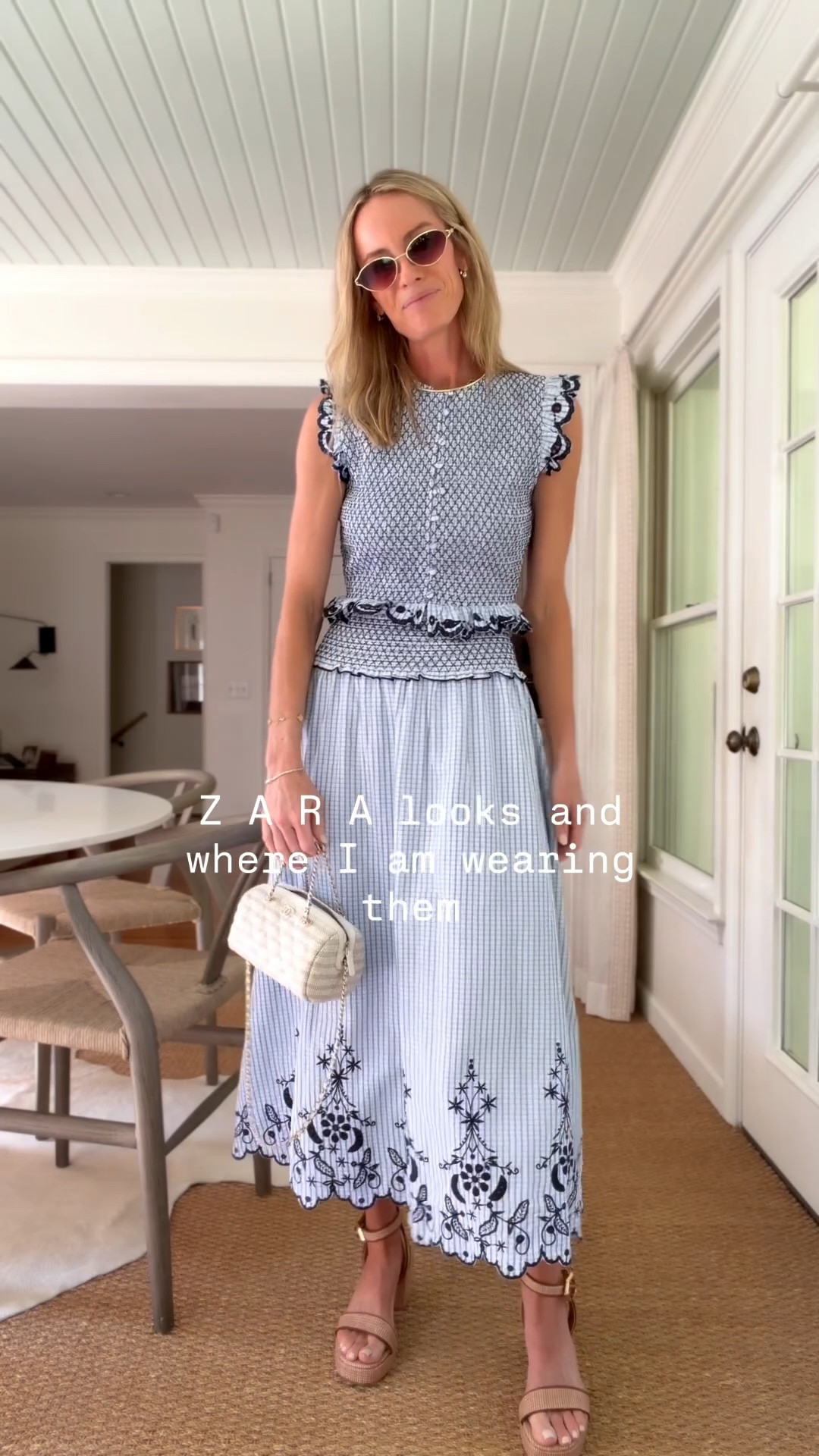 Z A R A !!!! Always has the looks we need. Sizing :
Small blue set
Small red dress
Small pant sent 
Small brown set 