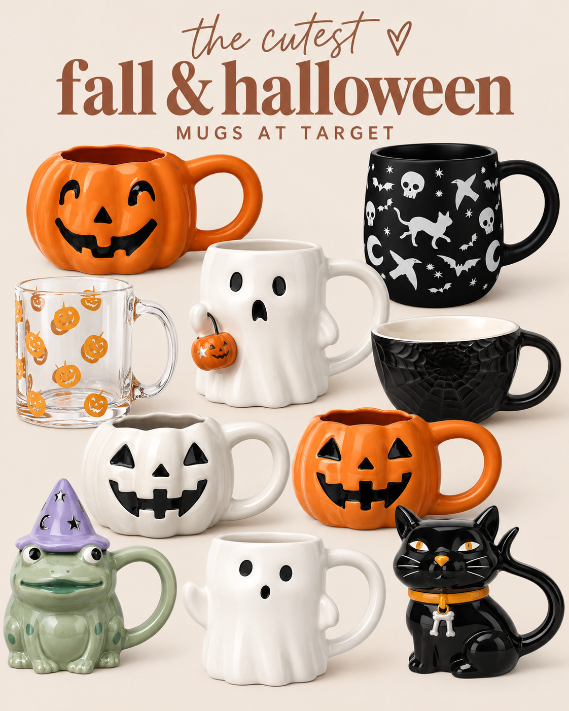 Fall coffee just got a whole lot cuter 🎃☕️🍂 These mugs from Target are making me very ready for cozy mornings, spooky movies, and all the pumpkin everything. 🤎

#TargetFinds #TargetStyle #TargetHome #HalloweenDecor #FallFinds #FallMugs #HalloweenMugs #CozySeason #TargetShopping 

 #LTKSeasonal #LTKHome