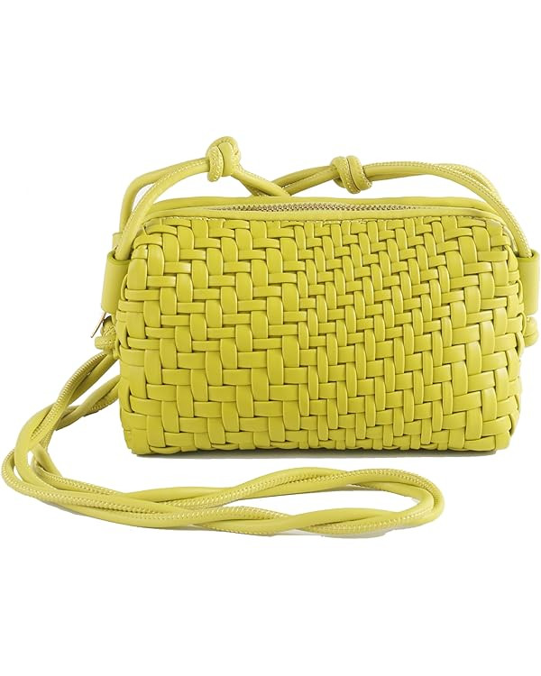Woven Crossbody Bags for Women Handwoven Purses Vegan Leather Small Handbag Handmade Shoulderbag ... | Amazon (US)
