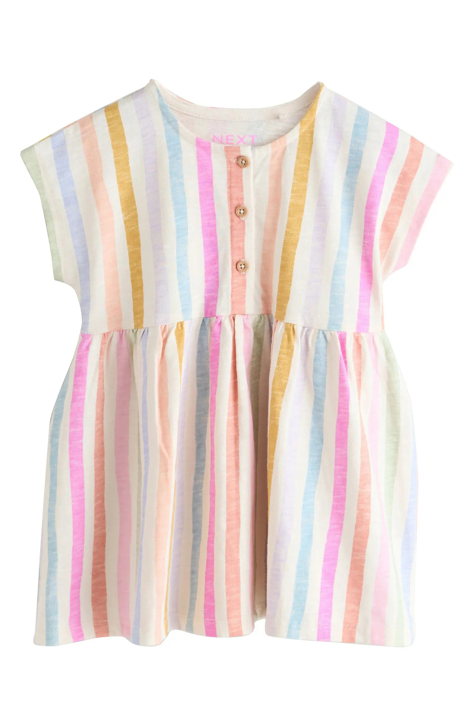 Kids' Rainbow Cotton Button-Up Dress | Nordstrom
