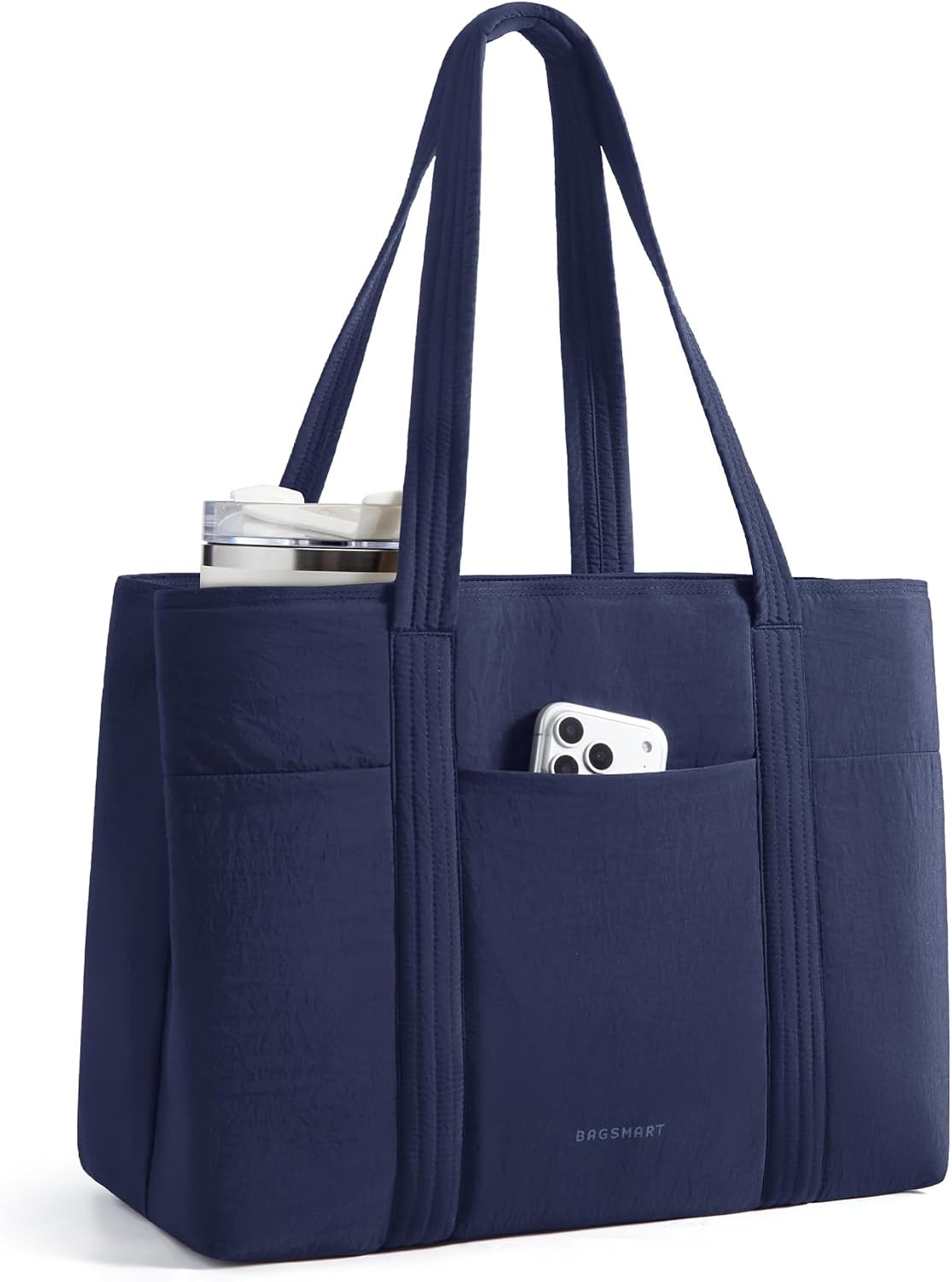BAGSMART Tote Bag for Women with Compartments Work Tote Bag with Zipper | Amazon (US)