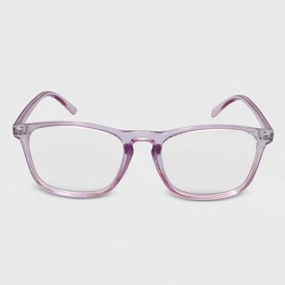 Women's Blue Light Filtering Rectangle Glasses - Wild Fable™ Purple | Target