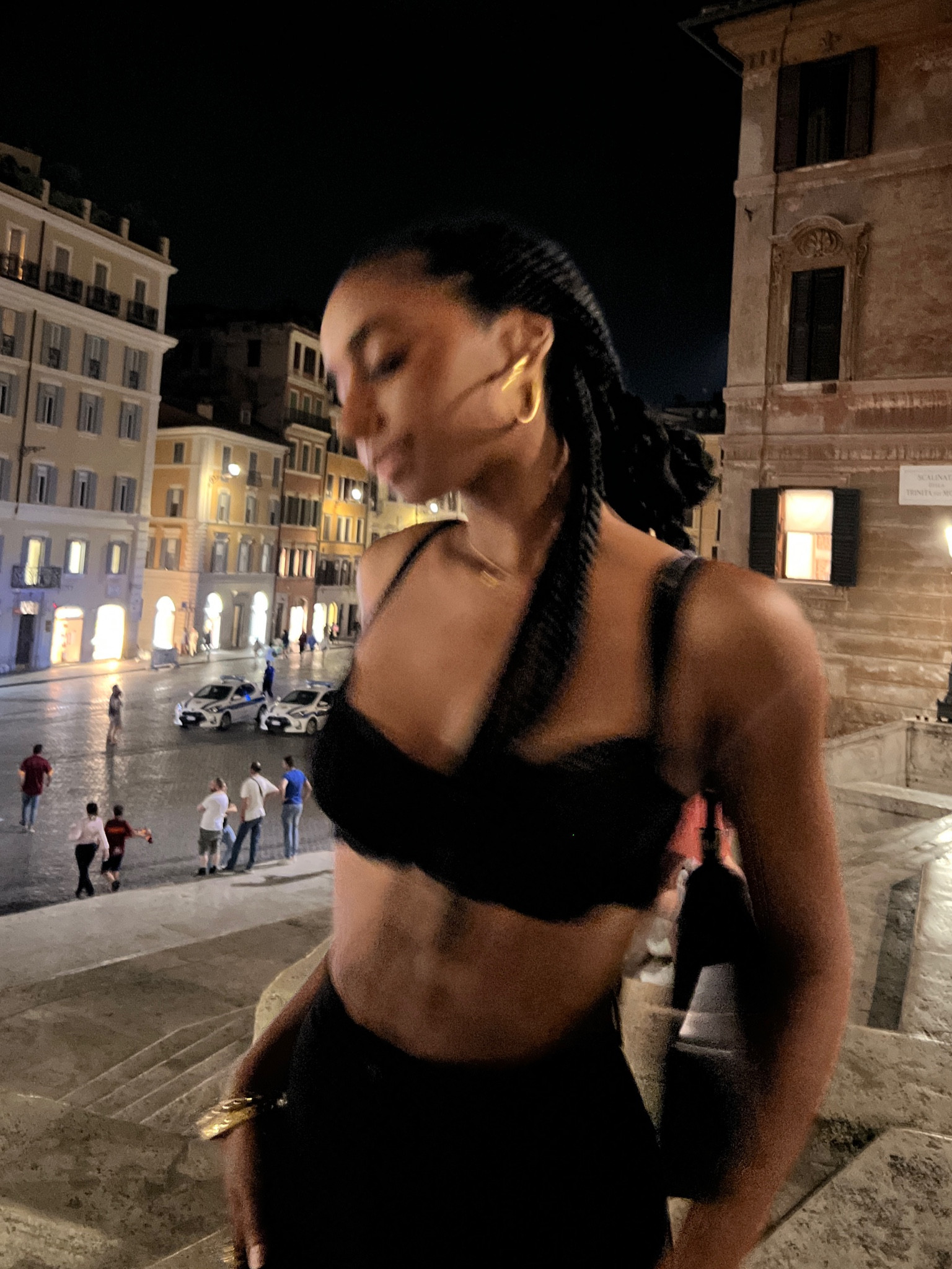 black journelle bra and Jennifer fisher hoops 