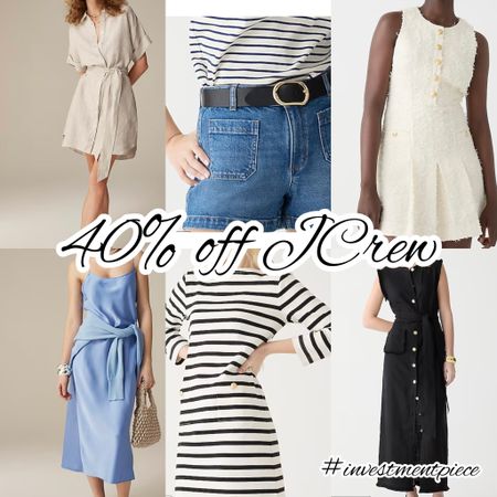 For a limited time you can get 40% off select warm weather styles @jcrew - I’m loving dresses and shorts and more! #investmentpiece 

#LTKsalealert #LTKstyletip #LTKSeasonal