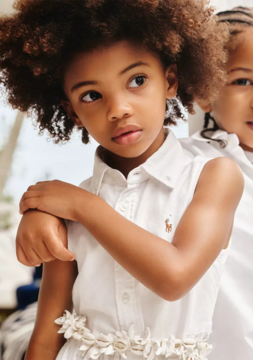 Girls 2-6x Belted Cotton Oxford Shirtdress | Belk