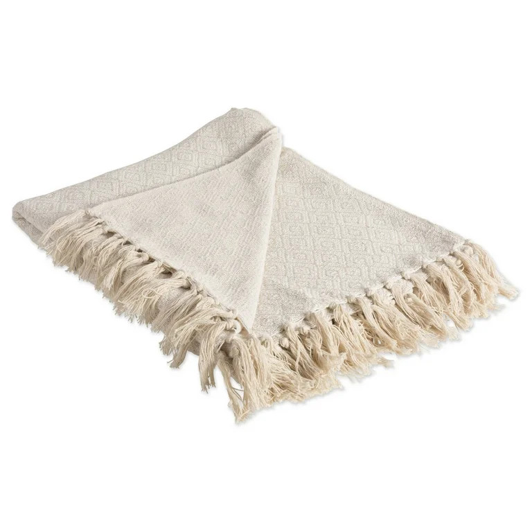 Design Imports CAMZ10591 Natural Fields Of Diamond Blanket Throw | Walmart (US)