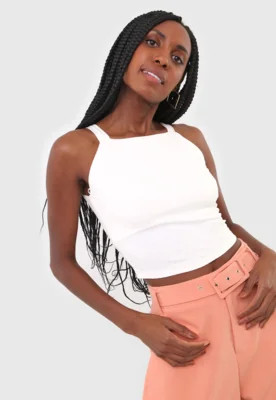 Regata Cropped Lez a Lez Tracy Off-White | Dafiti (BR)