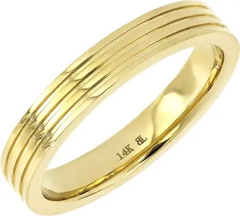 Men's Stripe 14K Gold Ring | Nordstrom
