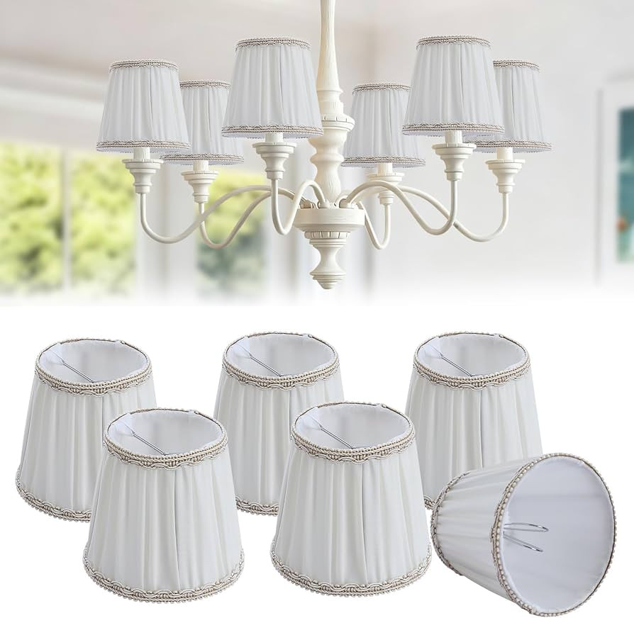 Fuloon Chandelier Lamp Shades, Clip on Small Sconce Lamp Shades, Suit for Candelabra Bulbs in Mod... | Amazon (US)