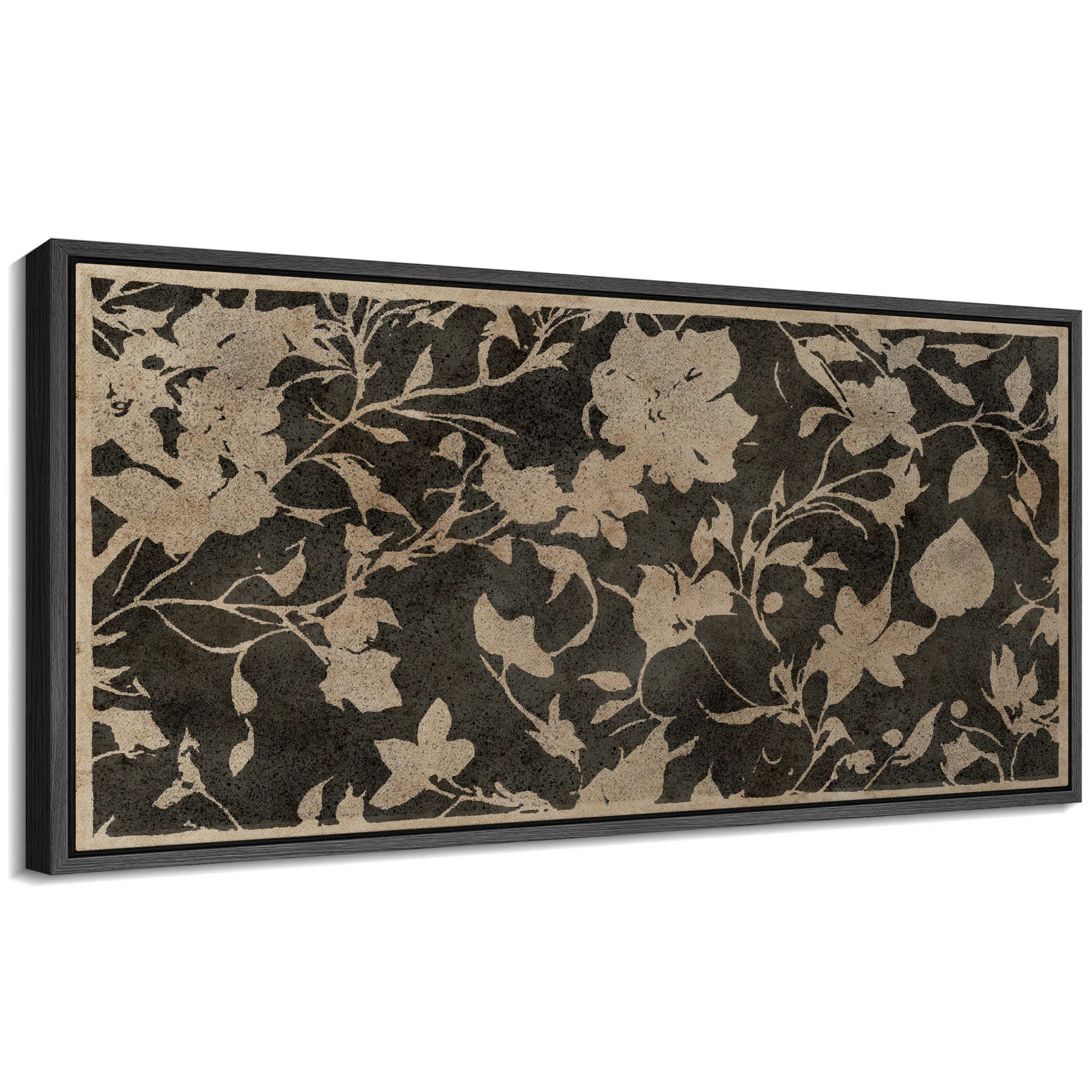 IDEA4WALL Abstract Botanical Vintage Floral Pattern in Landscape Retro Decor Extra Large Artwork ... | Wayfair North America