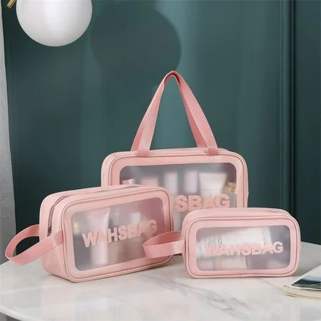 Clear Makeup Bag Clear Toiletry bag Waterproof Cosmetic Bag Case Travel Liquids Organizer Carry for  | Walmart (US)