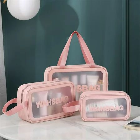 Clear Makeup Bag Clear Toiletry bag Waterproof Cosmetic Bag Case Travel Liquids Organizer Carry for  | Walmart (US)