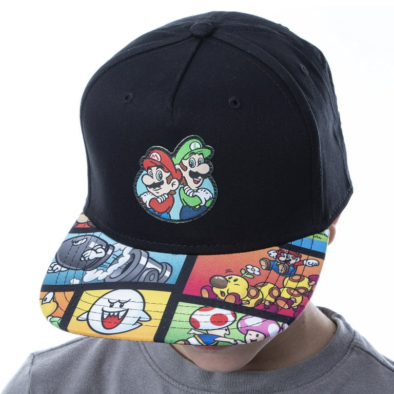 Nintendo Super Mario and Luigi Character Youth Flat Bill Adjustable Snapback Hat | Walmart (US)